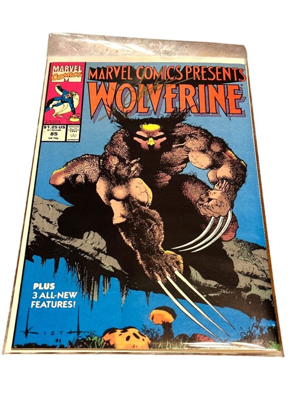 Marvel Comics Presents Wolverine #85 Signed Comic 1991 Plus 3 All-New Features